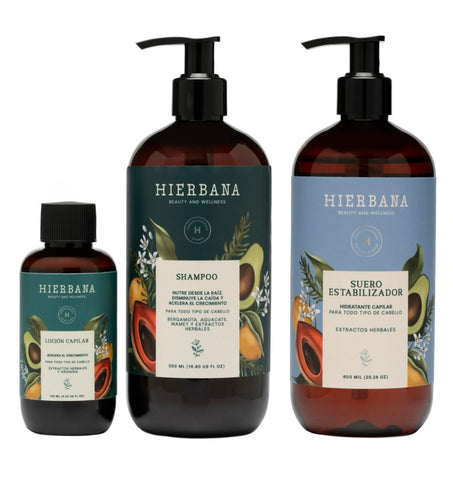 Kit Anticaída + Shampoo Suero Hierbana